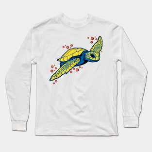 Blue Sea Turtle Long Sleeve T-Shirt
